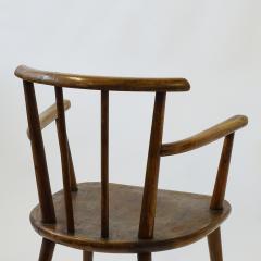 Italian 1940s folk art wood and plywood armchair - 3496037