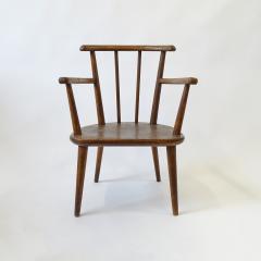 Italian 1940s folk art wood and plywood armchair - 3496041
