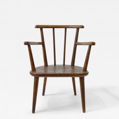 Italian 1940s folk art wood and plywood armchair - 3498185