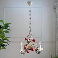 Italian 1950s Apple Tole Chandelier - 3826427