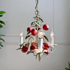 Italian 1950s Apple Tole Chandelier - 3826428