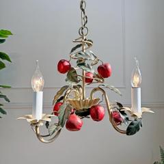 Italian 1950s Apple Tole Chandelier - 3826431