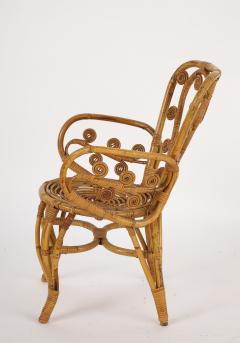 Italian 1950s Bamboo Armchair - 4428223