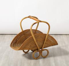 Italian 1950s Bamboo Basket - 3535409
