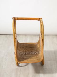 Italian 1950s Bamboo Basket - 3535411