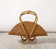 Italian 1950s Bamboo Basket - 3535413