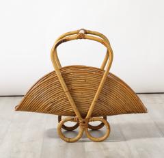 Italian 1950s Bamboo Basket - 3535415