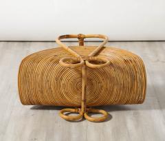 Italian 1950s Bamboo Basket - 3535416