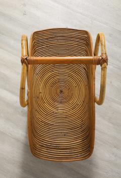Italian 1950s Bamboo Basket - 3535417