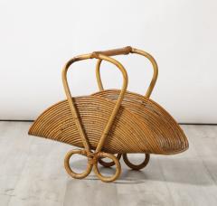 Italian 1950s Bamboo Basket - 3535418