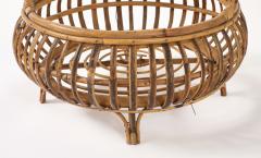 Italian 1950s Bamboo Basket with Handle - 4430368