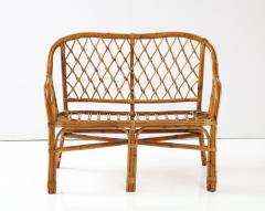 Italian 1950s Bamboo Settee - 2481509