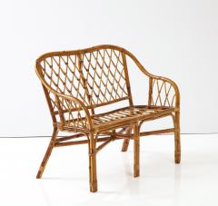 Italian 1950s Bamboo Settee - 2481513