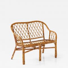 Italian 1950s Bamboo Settee - 2486046