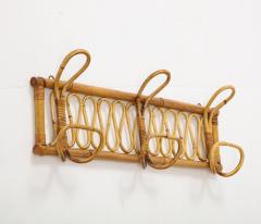 Italian 1950s Bamboo Wall Mounted Coat or Hat Rack - 2481520