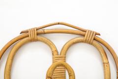 Italian 1950s Bamboo Wall Mounted Coat or Hat Rack - 3365294