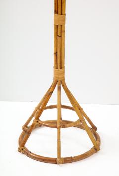 Italian 1950s Bamboo and Wood Hat Coat Rack Stand - 2479174