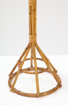 Italian 1950s Bamboo and Wood Hat Coat Rack Stand - 2479177