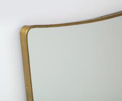Italian 1950s Brass Modernist Pair of Shaped Grand Scale Mirrors - 2586469