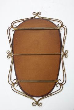 Italian 1950s Brass Scrolled Mirror - 2505617