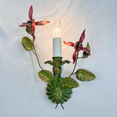 Italian 1950s Fuchsia Flower Wall Lights - 3530751