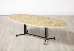 Italian 1950s Oval Travertine Coffee Table - 2948270