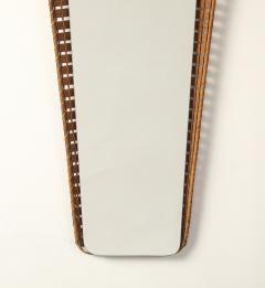 Italian 1950s Rattan Shaped Wall Mirror - 4783182