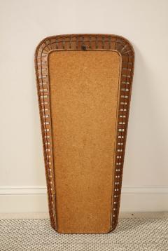 Italian 1950s Rattan Shaped Wall Mirror - 4783251