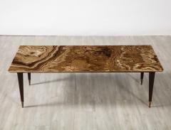 Italian 1950s Rectangular Coffee Table with Agate Top - 2923914