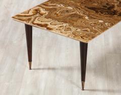 Italian 1950s Rectangular Coffee Table with Agate Top - 2923919