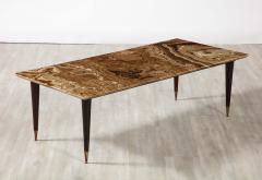 Italian 1950s Rectangular Coffee Table with Agate Top - 2923924
