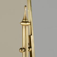 Italian 1950s brass free standing mirror with splayed legs - 4359920