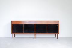 Italian 1950s sideboard in teak wood with drawers and sliding doors - 2129766