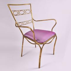 Italian 1960 s brass occasional chair - 1214299