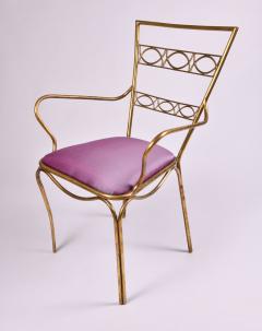 Italian 1960 s brass occasional chair - 1214303