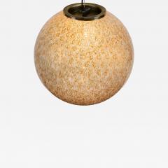 Italian 1960s Murano amber Murrini glass ball pendant - 4246791