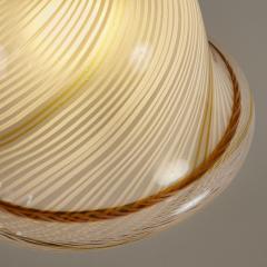 Italian 1960s Murano bell shaped striped pendant - 3605225