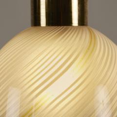 Italian 1960s Murano bell shaped striped pendant - 3605226