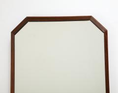 Italian 1960s Rosewood Octagonal Wall Mirror - 2096667