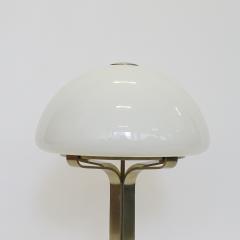 Italian 1960s Table Lamp in White Glass and Nickel - 2964364