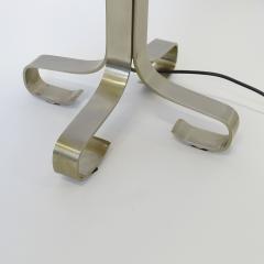 Italian 1960s Table Lamp in White Glass and Nickel - 2964366