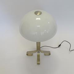Italian 1960s Table Lamp in White Glass and Nickel - 2964367