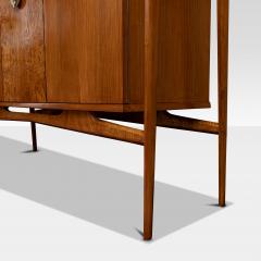 Italian 1960s Tall Cabinet Walnut Briar Wood - 3947861