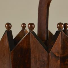 Italian 1960s wooden umbrella stand in an Arts Crafts style - 3575713