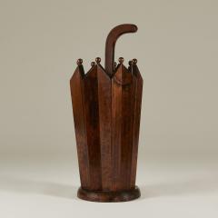 Italian 1960s wooden umbrella stand in an Arts Crafts style - 3575714