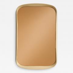 Italian 1970s Lacquered and Rose Gold Glass Rectangular Mirror - 1206044