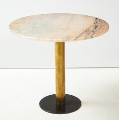 Italian 1970s Marble and Brass Caf Table - 2093524