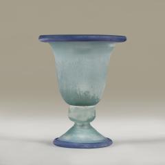 Italian 1970s Murano blue Scavo table lamp - 4523218