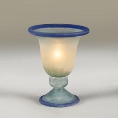 Italian 1970s Murano blue Scavo table lamp - 4523220