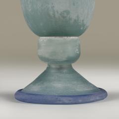 Italian 1970s Murano blue Scavo table lamp - 4523222